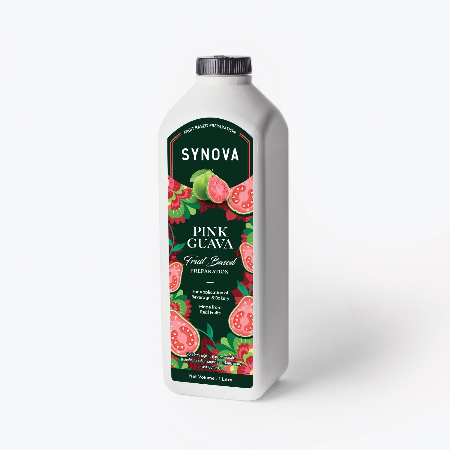 น้ำผลไม้เข้มข้น : SYNOVA ซอสฝรั่งชมพูเข้มข้น (ขวด)